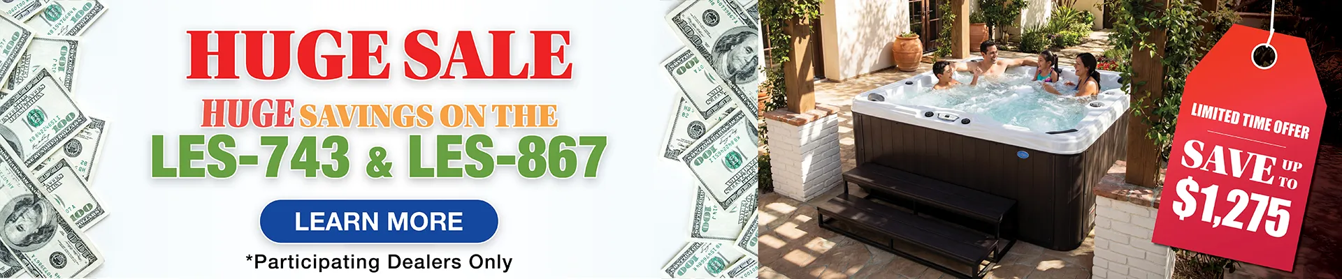 Calspas hot tub being used in a family setting - McKinney